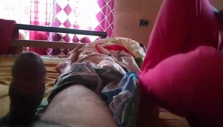 Indian Village Girl Massages Her Boyfriend's Cock with Her Tongue and Mouth and Brings Out His Milk