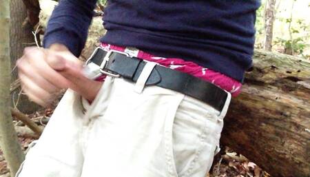 Caught When I Was Jerking-off in the Woods on a Fallen Tree