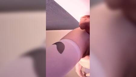 Anal Masturbation Standing up. Split Screen