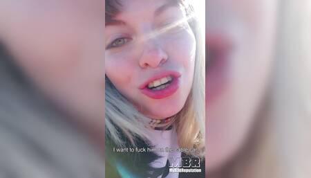 Public Blowjob, Sex and Creampie in Cable Car and Hill Top