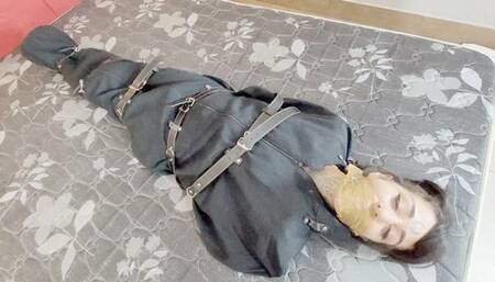 TOTALLY TRAPPED INSIDE THE BAG WITH BELTS AND BEING PUNISHED WITH FARTS IN DOUBLE - BY DESIREE AND SCARLET WHITE - CLIP FULL