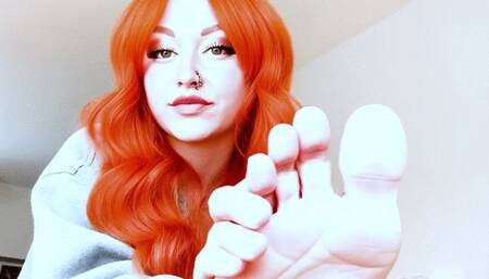 Waiting on Her, Worshiping Me Foot Fetish at the mall