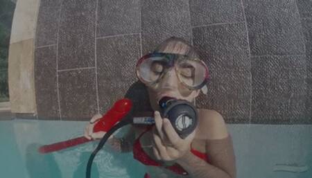 476 - Young Lady With Red Dildo!