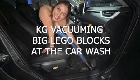 VACUUMING BIG LEGO BLOCKS AT THE CAR WASH