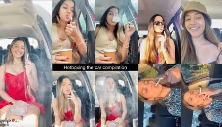 Angie hotboxing the car compilation