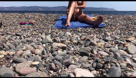 Girl Going Naked Sunbathing at the Nude Beach
