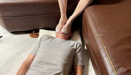 My Feet On Face Of White Slave | Pantyhose Domination | 720p