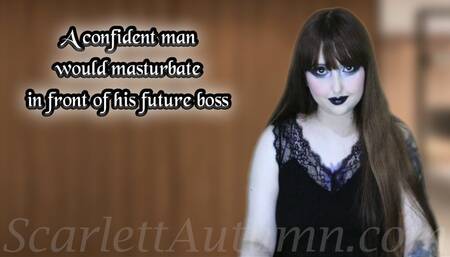 A confident man would masturbate in front of his future boss - MP4 HD 1080p