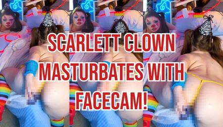 Scarlett Clown Masturbates with Facecam