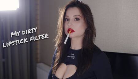 Thick lipstick and thick smoke