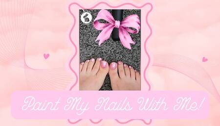 Painting my toenails pretty pink for Valentine's!