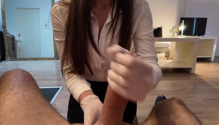 Strict Teacher Uses Gloves to Punish Her Student