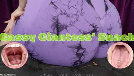 Gassy Giantess’ Snack - HD - The Goddess Clue, Butt Crushing and Fart Tormenting A Tiny Man Slave Before Eating Him, Giantess, Vore, Crush, Real Farting