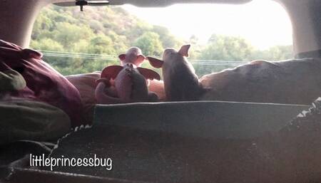 Roadtrip diaper change in parking lot POV