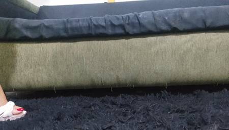 High heels hanging from beautiful feet with pronounced arches (2)