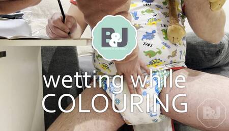 Wetting while colouring