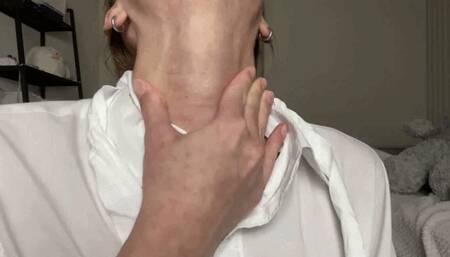 My deep throat thin neck