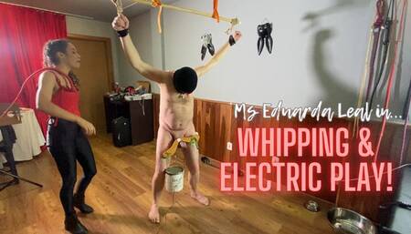 Ms Eduarda Leal uses slave for whipping and electroplay (720 EN-sub)