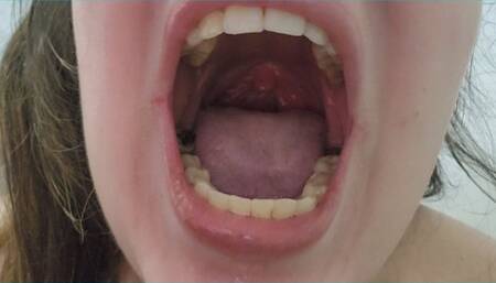 Seductive Tongue and Throat close-up