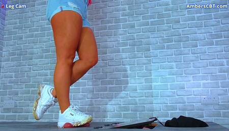 Trampling The Cum From His Balls In My Dirty Fila Disruptors - Leg Cam - A134LEG