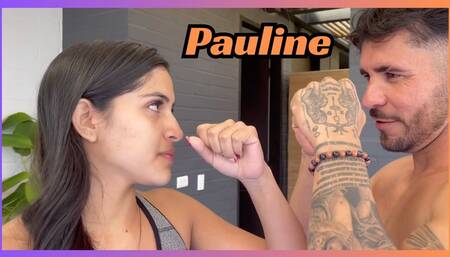 Beautiful Athletic 23 year old track and field star takes on 37 year old man to begin her wrestling career