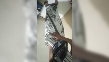 Indian Boy Wearing a Saree...