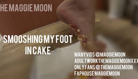 Smooshing My Foot Into Cake