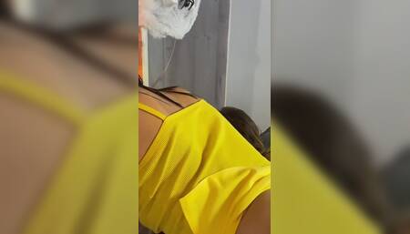 Threesome with Big Dick Guy and His Blonde Big Ass Girlfriend