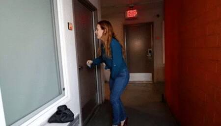 INEED2PEE IPOD Misty Rein barely gets her jumpsuit off pissing JMI