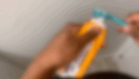 Extreme closeup toothbrushing