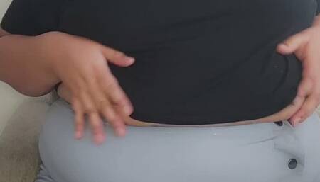 Baddie with a black thong