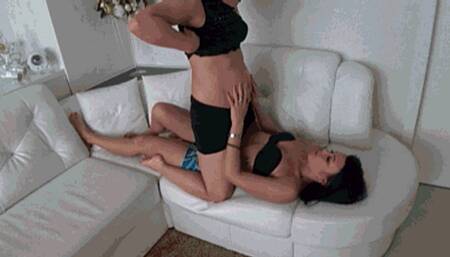 We crush her face with bloated bellies