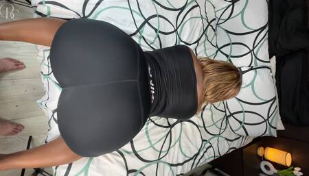 White Boy Made My Black Pussy Cream Through a Hole in My Tight Yoga Pants