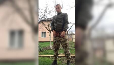 Teen Boy Pissing Public