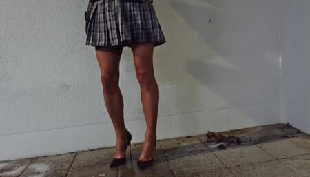 Real Nylon Stockings Massively Peed on