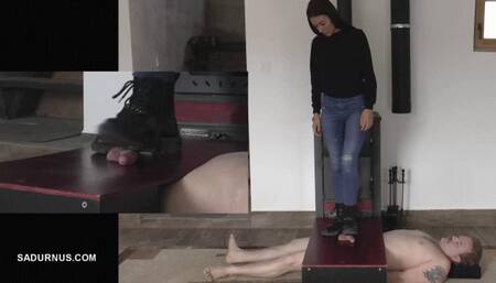 Mistress Natasa's long stomping for the slave's ruined orgasm Pictures in pictures wmv