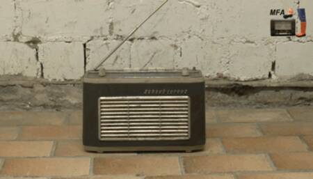 Transistor Radio under my strong Wellies 2