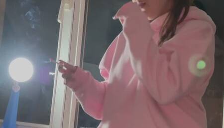 SMOKING YULIANA SEXY LEGGINS NOSE EXHALES