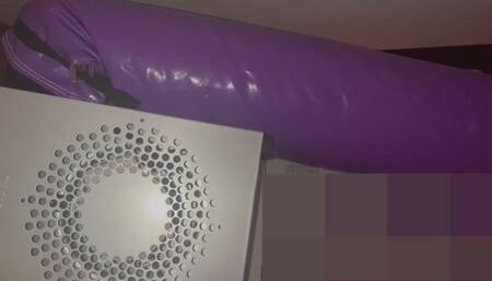 Bouncy Castle Blower Tipping Over, Overloads and the Blower Tube comes off | Close-Up View