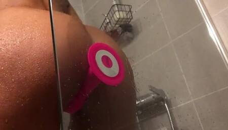 Watch Me Take a Shower with My Dildo
