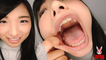 POV Video! Selfie of Mouth and Tongue Observation - Suzu SHIRATORI