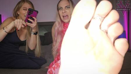 Mean Step-Mom and bratty Step-Sister catch you watching foot porn: MommyDomme, Foot Humiliation, Stinky Feet- 4k