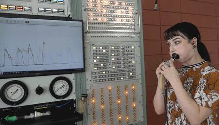 Ditria Stretches Her Face and Tests Her Blowing Pressure (MP4 - 720p)