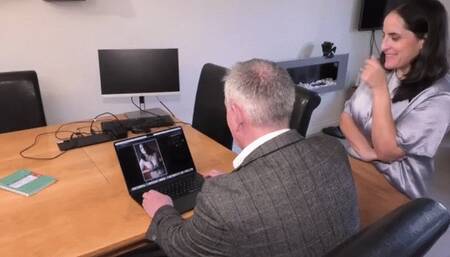 Boss fucks Employee after finding porn on computer