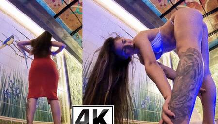 1588 stripper dress off and bend over - 4K