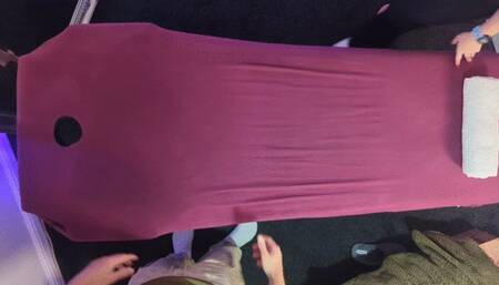 Masseuse Get Aroused Whilst Talking About Nudist Beaches (Birds Eye Angle)