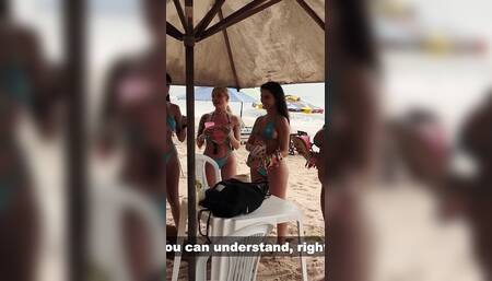 Hot Influencer Kisses Married Tourist on Beach in Brazil!
