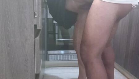A Mature Latina Likes to Cook and Receive Cock in the Kitchen