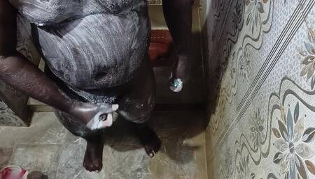 Shower Bathing and Handjob Cum