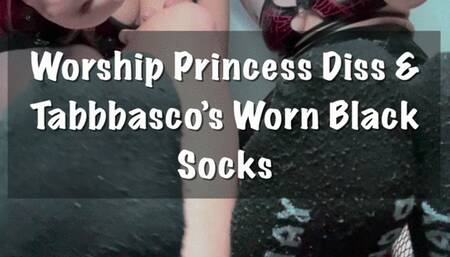 Worship Princess Diss & Tabbbasco's Worn Black Socks